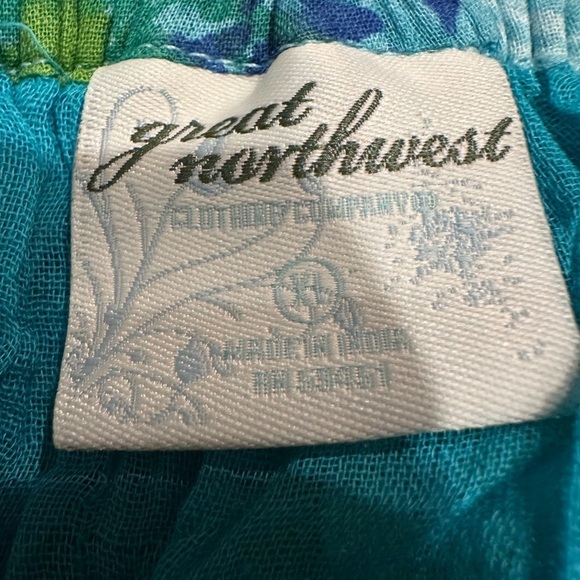 Women's Boho Maxi Skirt XL Cotton Peasant Cottagecore Flowy Lolita Tiered Floral - Picture 4 of 9